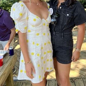 For love and lemons mini dress polka dot